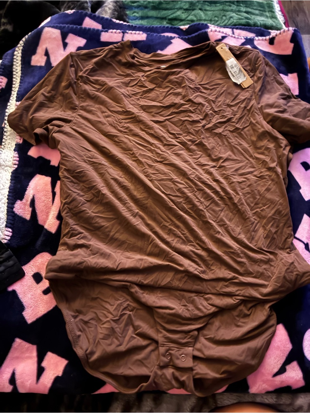 SKIMS Brown Short Sleeve Bodysuit